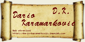 Dario Karamarković vizit kartica
